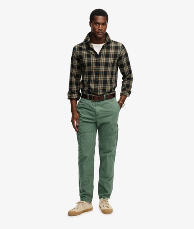 Superdry Herren Ripstop Light Cargo Hose Green - Größe: 32/30