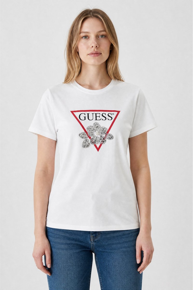 T-Shirt Guess Flower Bling Easy