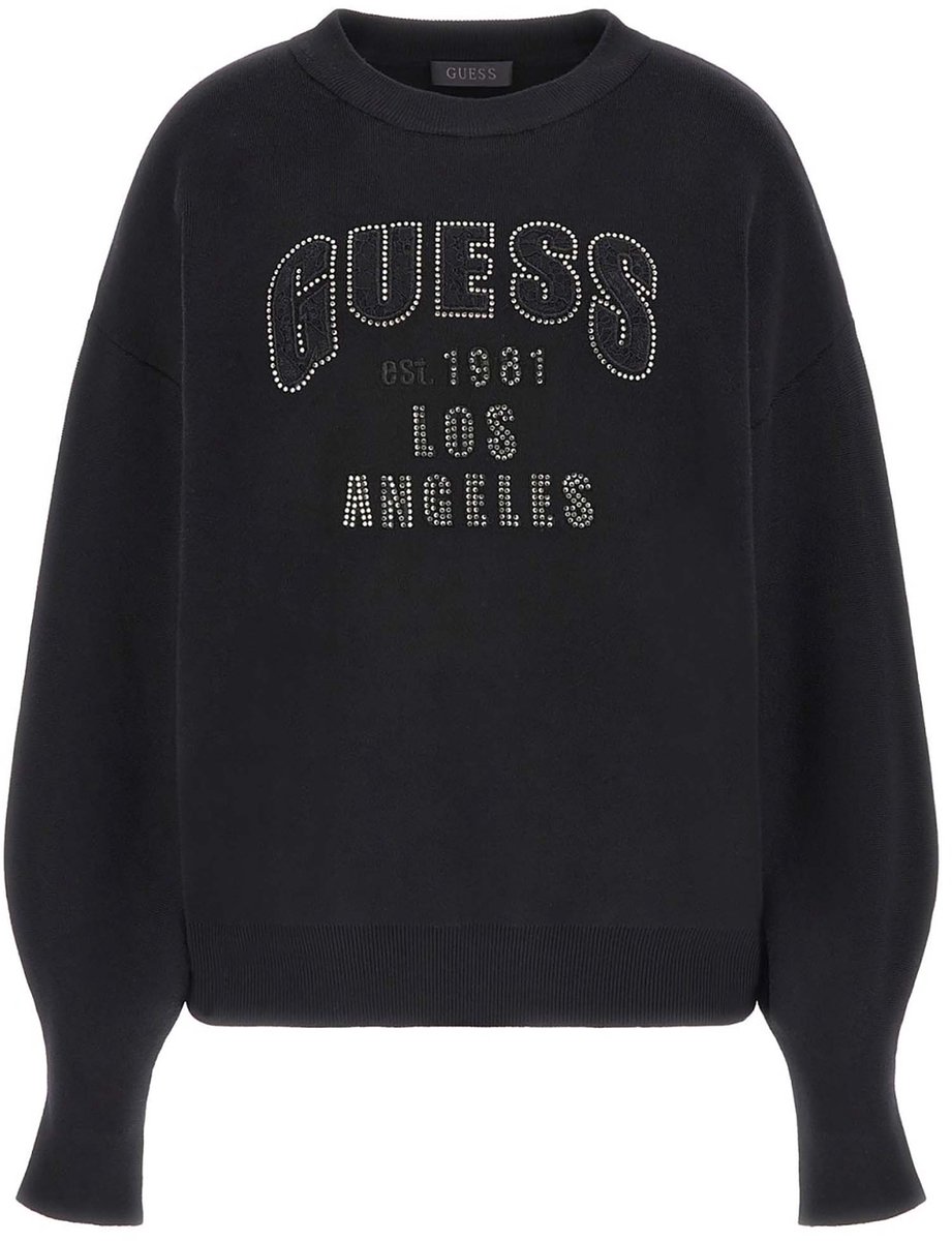 Runder Kragen Pulli für Frauen Guess Leighton logo