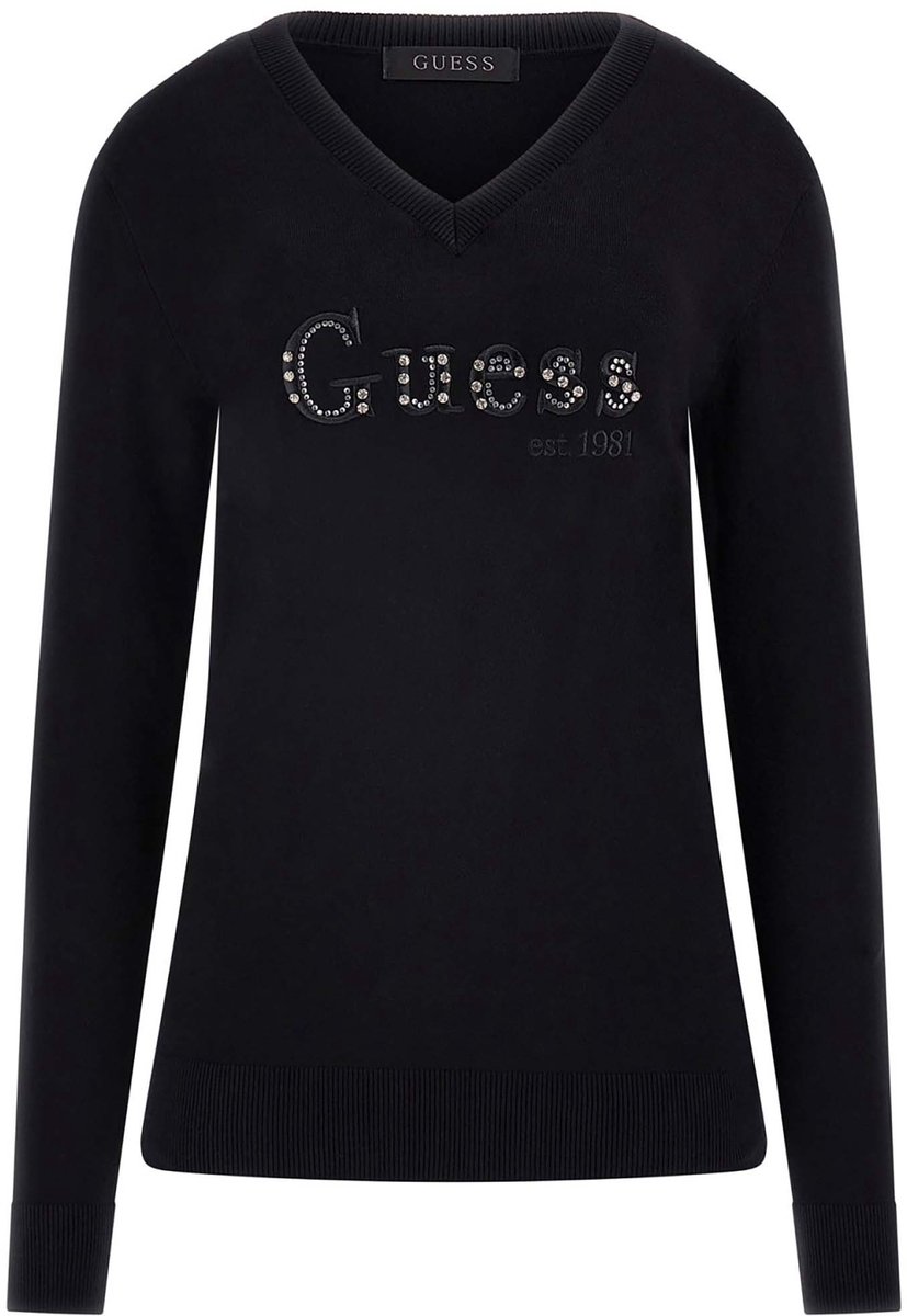 Pullover mit V-Ausschnitt Damen Guess Kenzie Logo
