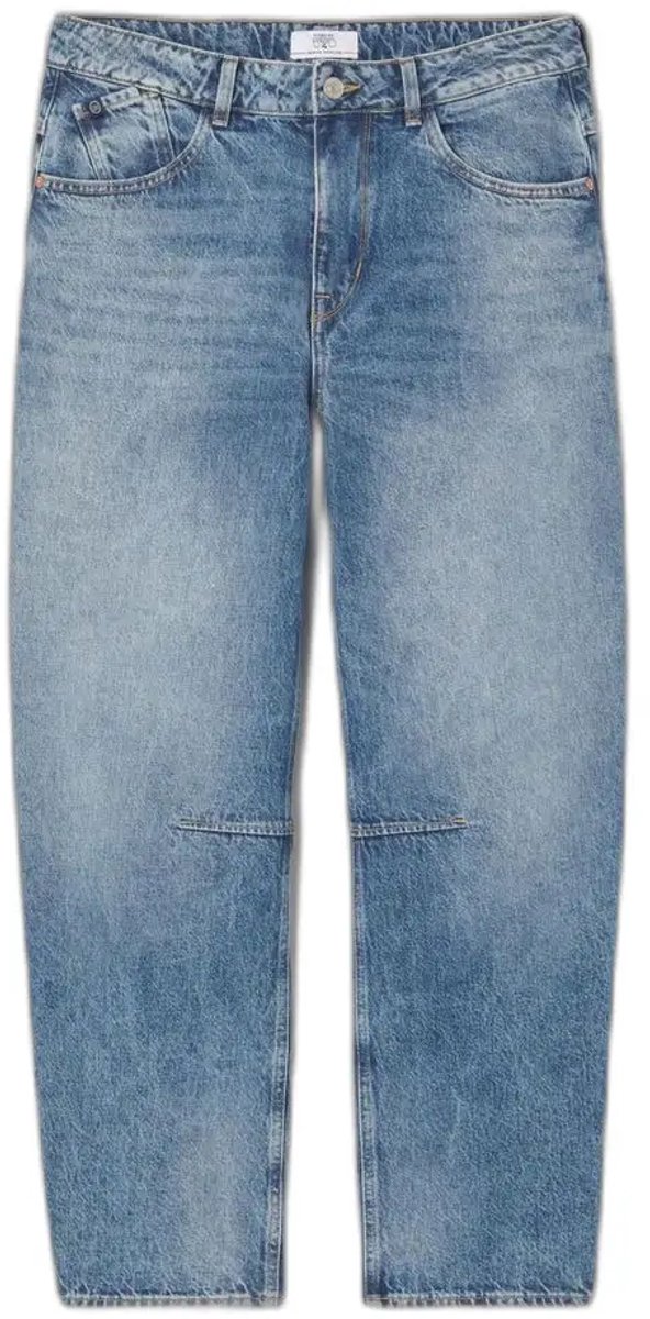 Weite Jeans für Damen Le Temps des cerises Madie Leder