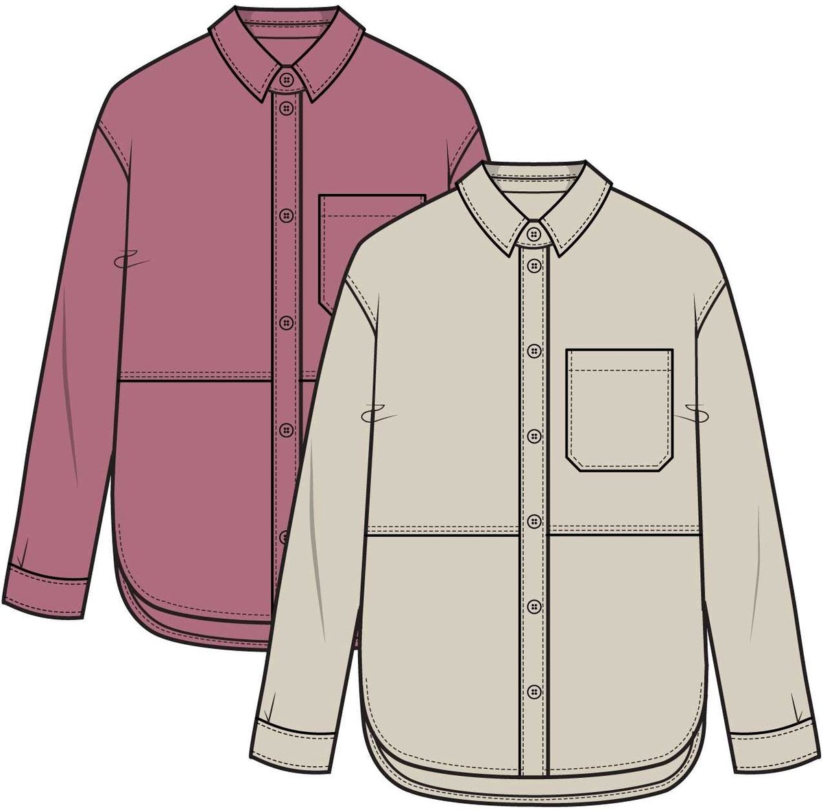 Damenhemd Ichi Kate Corduroy