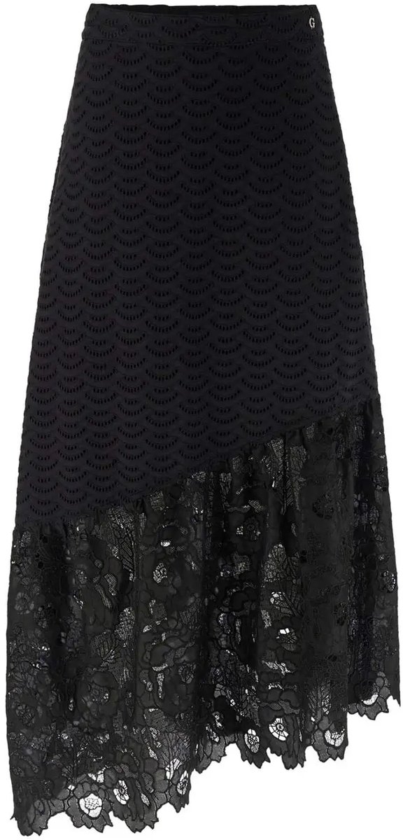 Schwingender Midi-Rock mit Ösen für Damen Guess Sharon