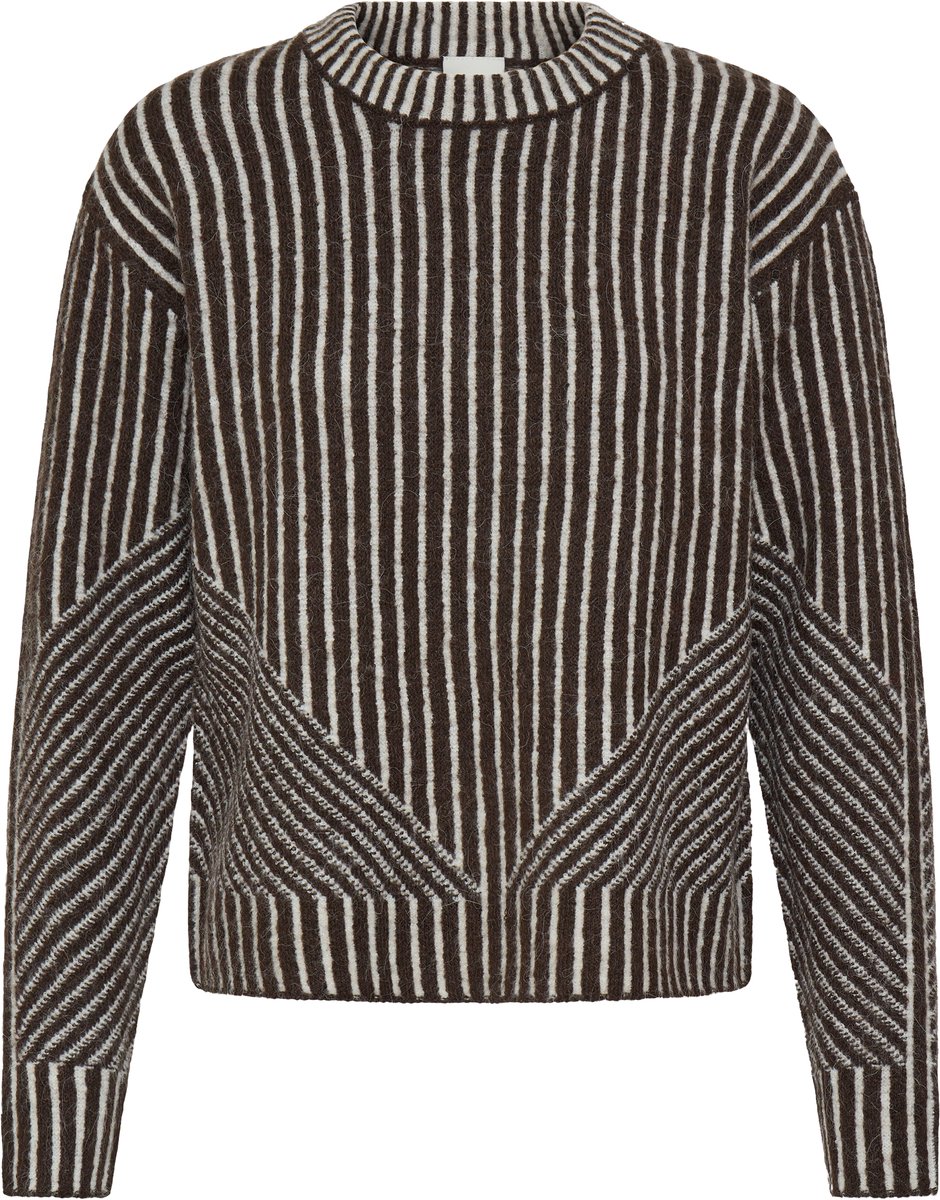 Gestreifter Pullover mit langen Ärmeln für Damen Ichi Kamara 5