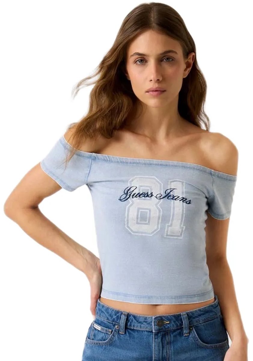 Damen T-Shirt mit Ausschnitt Guess