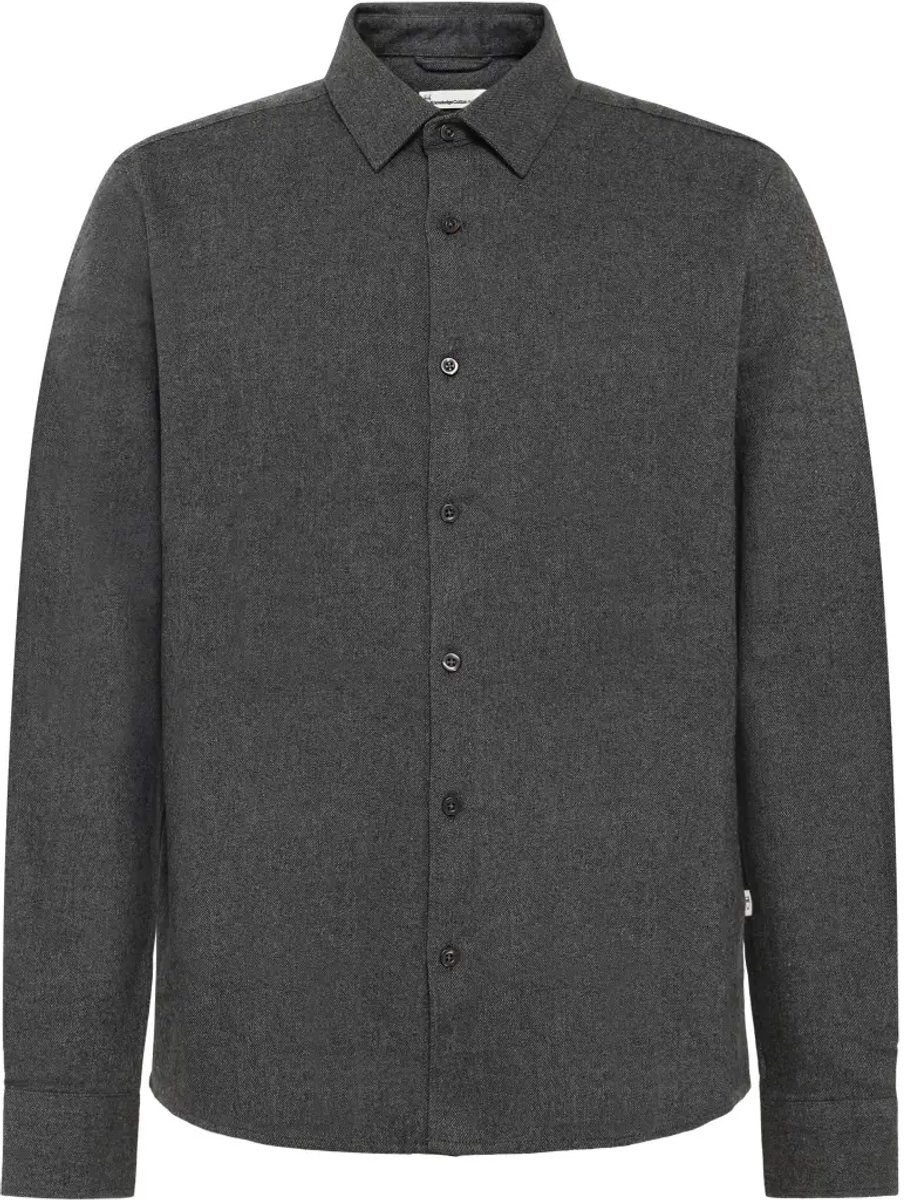 Langarmhemd aus Flanell KnowledgeCotton Apparel Dune