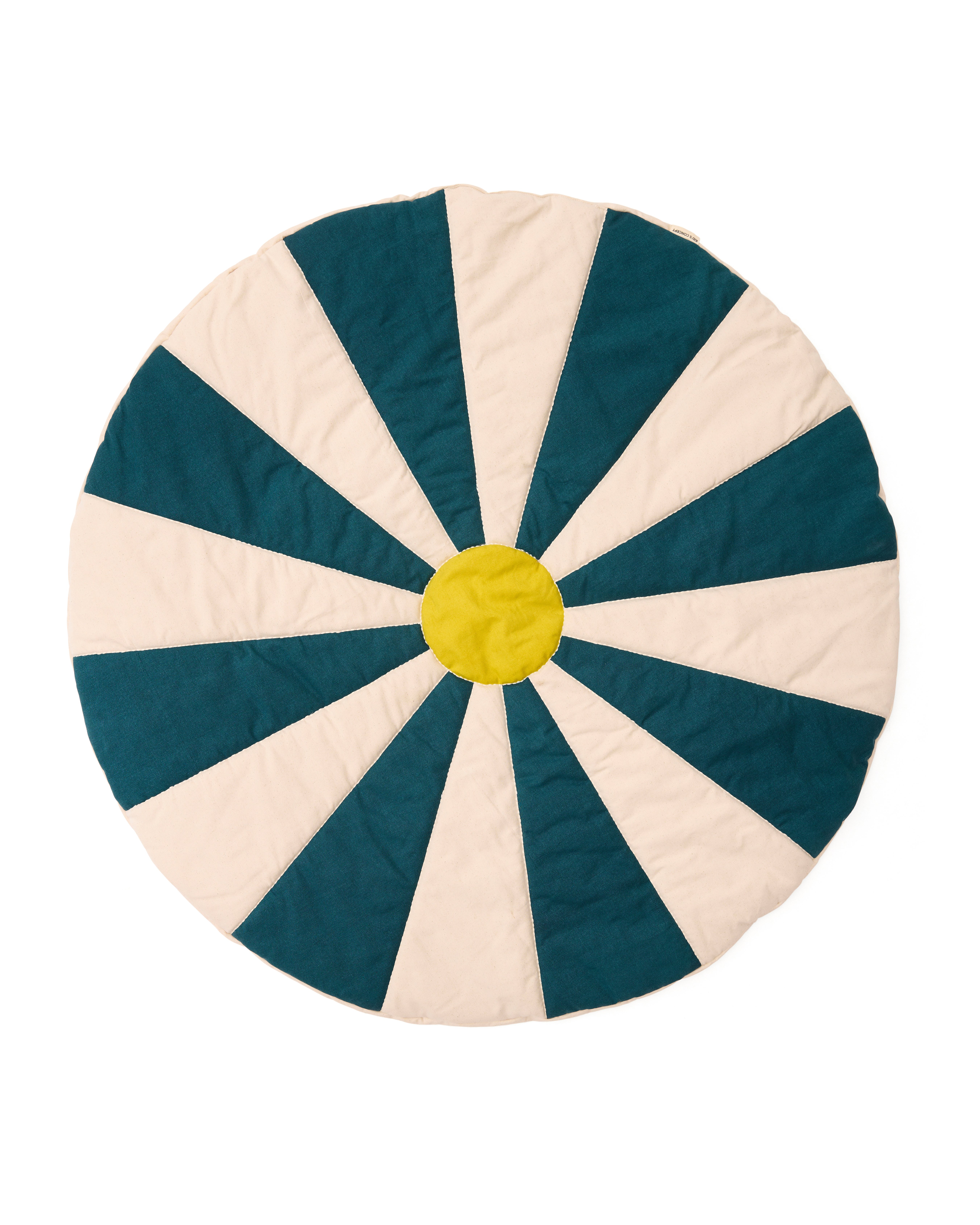 Kids Concept - Play Mat Circus - Teal - 112x112x2 cm