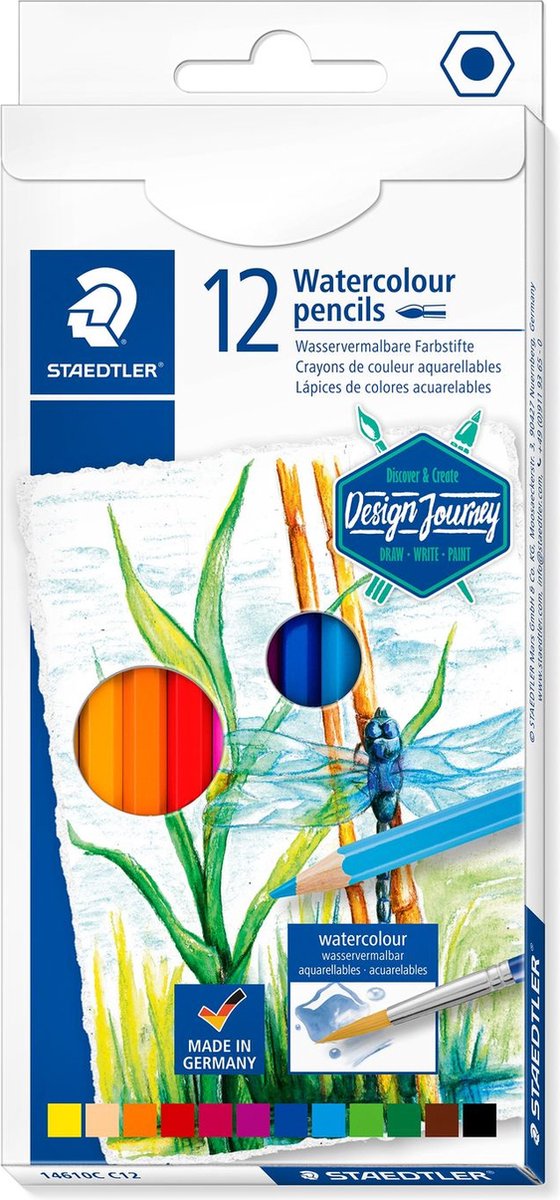 10 x Staedtler Aquarellstift 146 VE=12 Farben