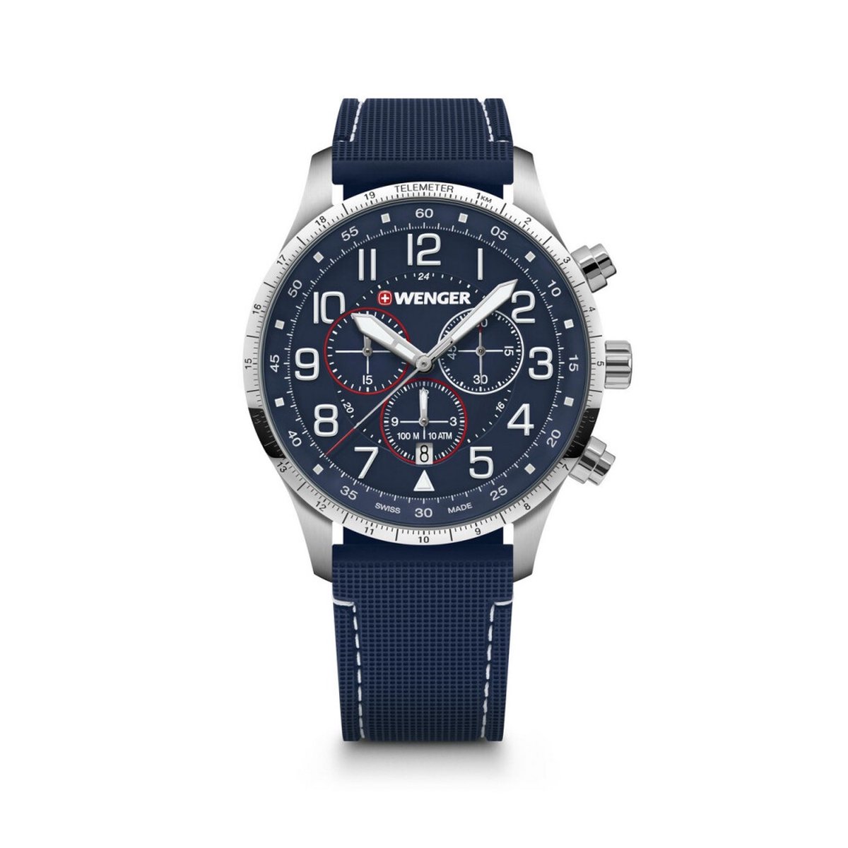 Wenger 01.1543.117 Herrenuhr Attitude Chronograph 44mm 10ATM