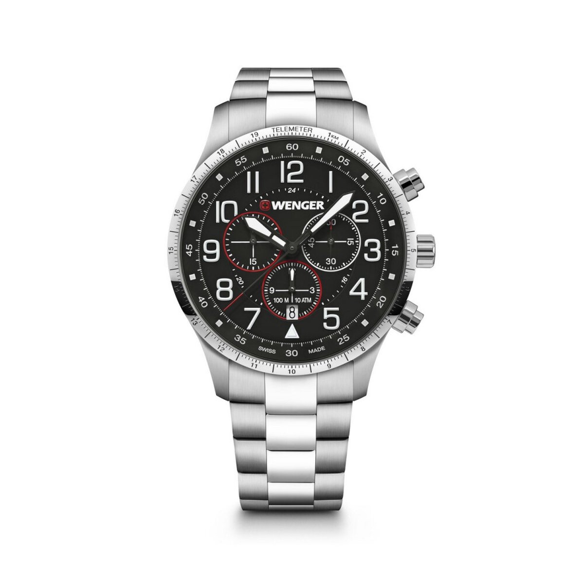 Wenger 01.1543.120 Herrenuhr Attitude Chronograph 44mm 10ATM