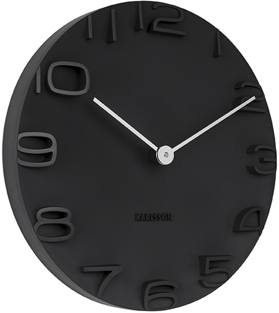 Wanduhr mit verchromten Zeigern Karlsson On The Edge