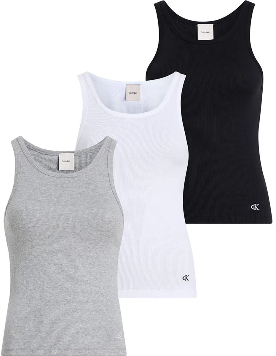 Calvin Klein 3-Pack Scoop Neck Tank Top - S   3 stk.