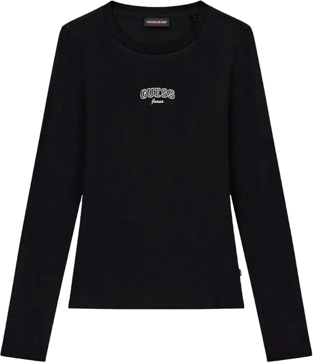 T-Shirt mit gesticktem Logo Damen Guess