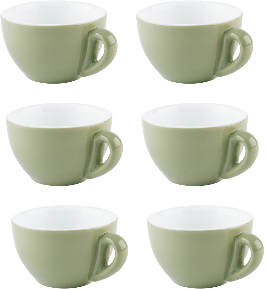 6 x APS Kaffeetasse Snug 200ml grün.