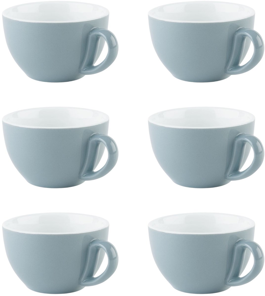 6 x APS Cappuccinotasse Snug 300ml blau.