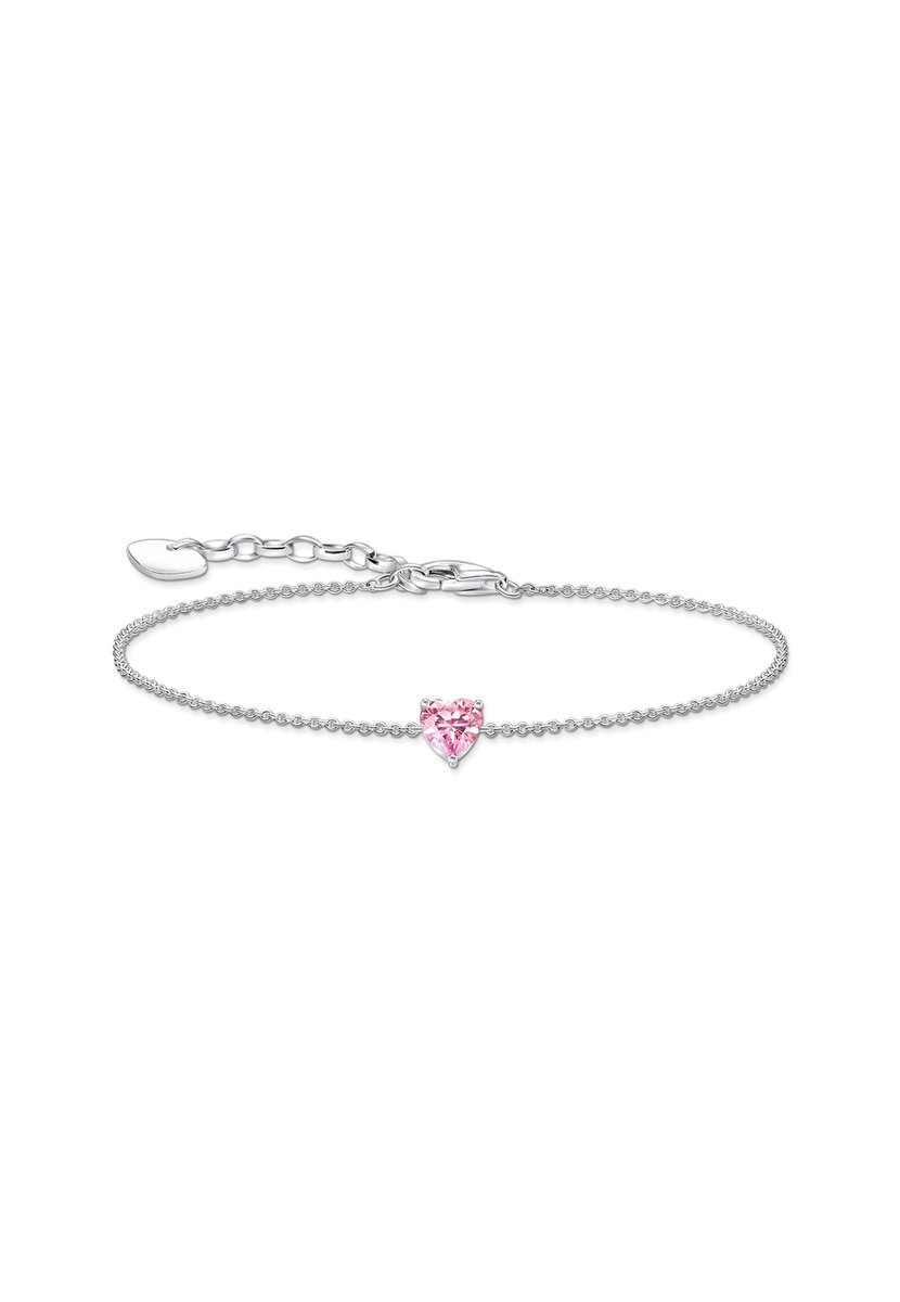 Thomas Sabo A2157-051-9-L19V Silbernes Armband m. pinkfarbenem Zirkonia Herz