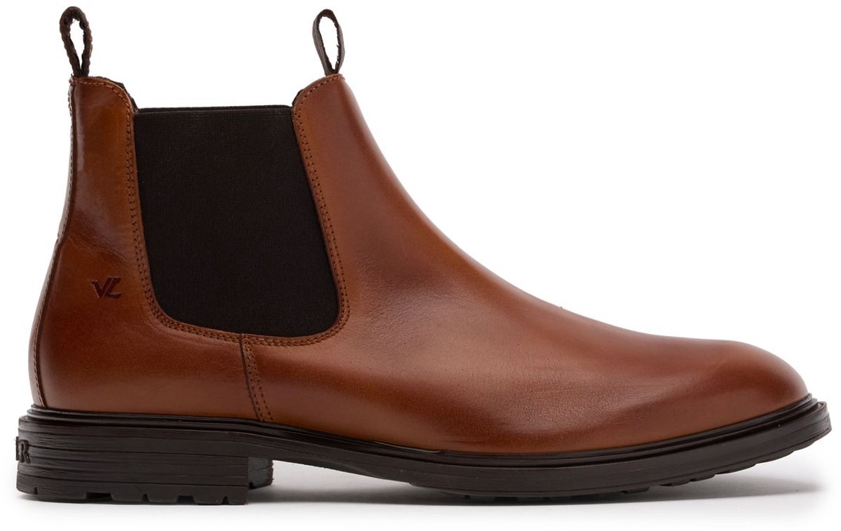 Cognac leren chelsea boots