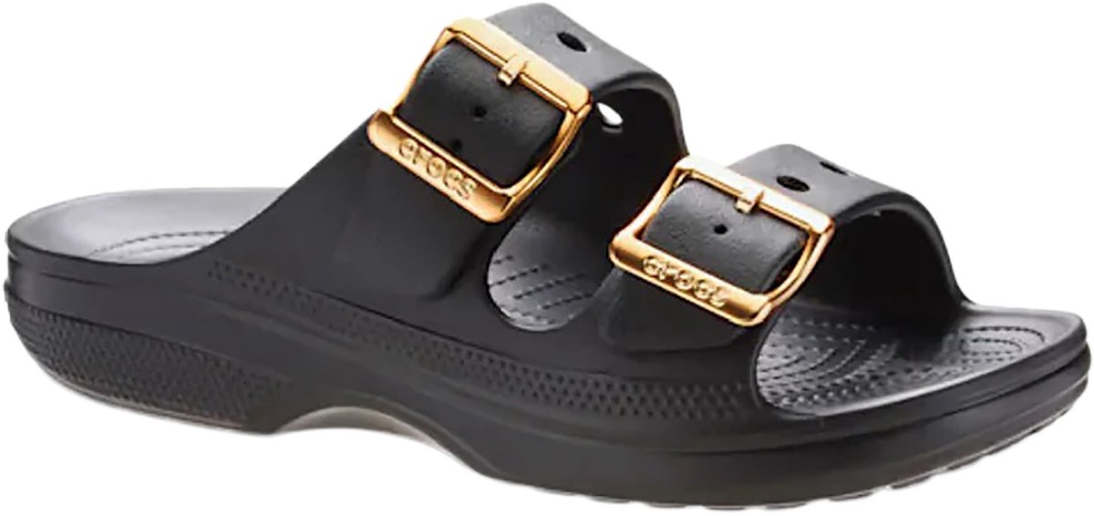 Damen Hausschuhe mit metallischem Schnallenverschluss Crocs