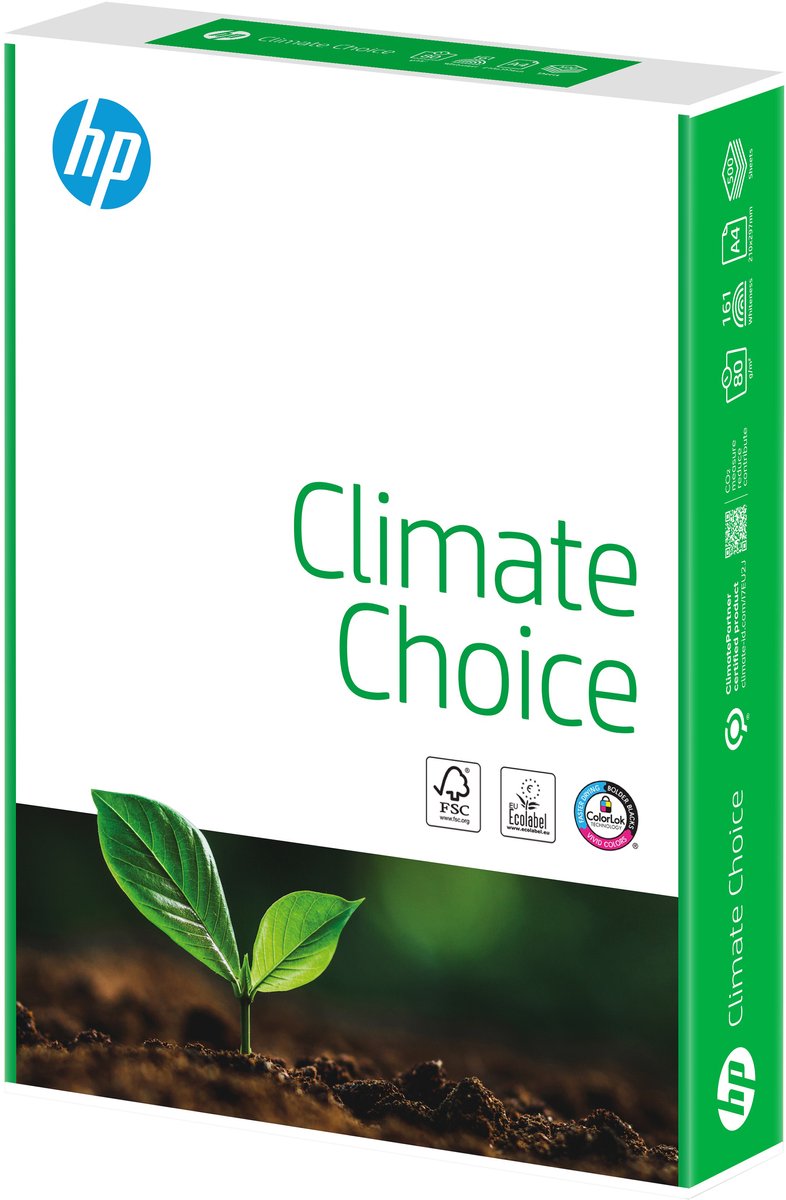 5 x HP Kopierpapier HP Climate Choice A4 80g/m² 500 Blatt weiß.
