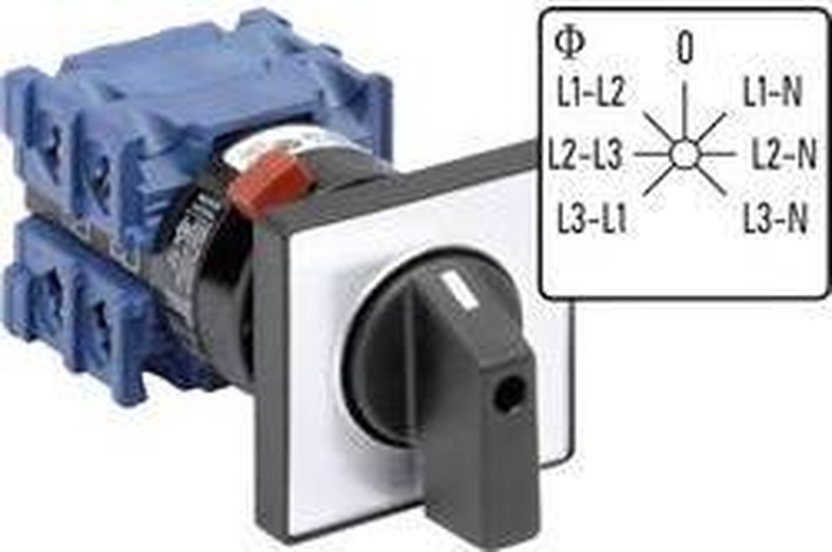 Kraus & Naimer CH10.A007.FT2.F785 Interruttore Voltmetro 360 ° Grigio, Nero 1 pz.