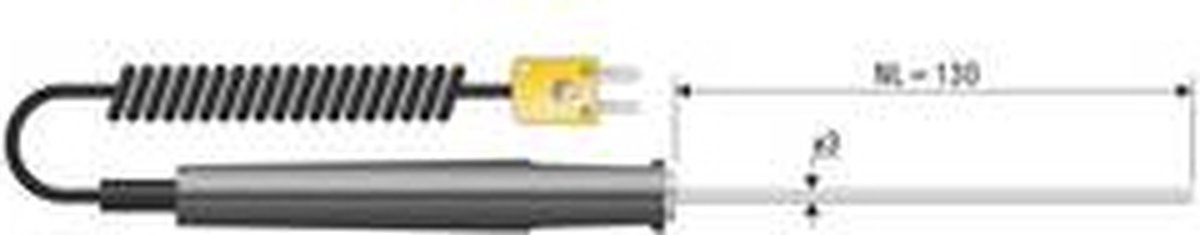 B + B Thermo-Technik 0600 1002 Sonda ad immersione -50 fino a +1150 °C Sensore tipo K