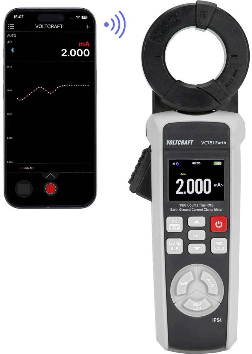 VOLTCRAFT VOLTCRAFT VC781 Pinza di misurazione della messa a terra
