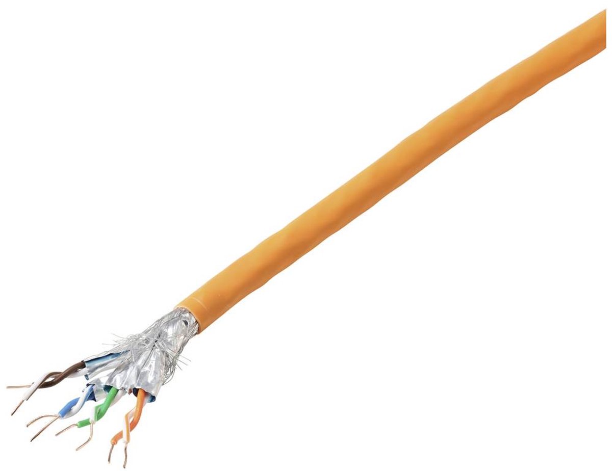TRU COMPONENTS Cavo di rete CAT 7 S/FTP 4 x 2 x 0.24 mm² Certificato CPR-DCA Arancione 100 m