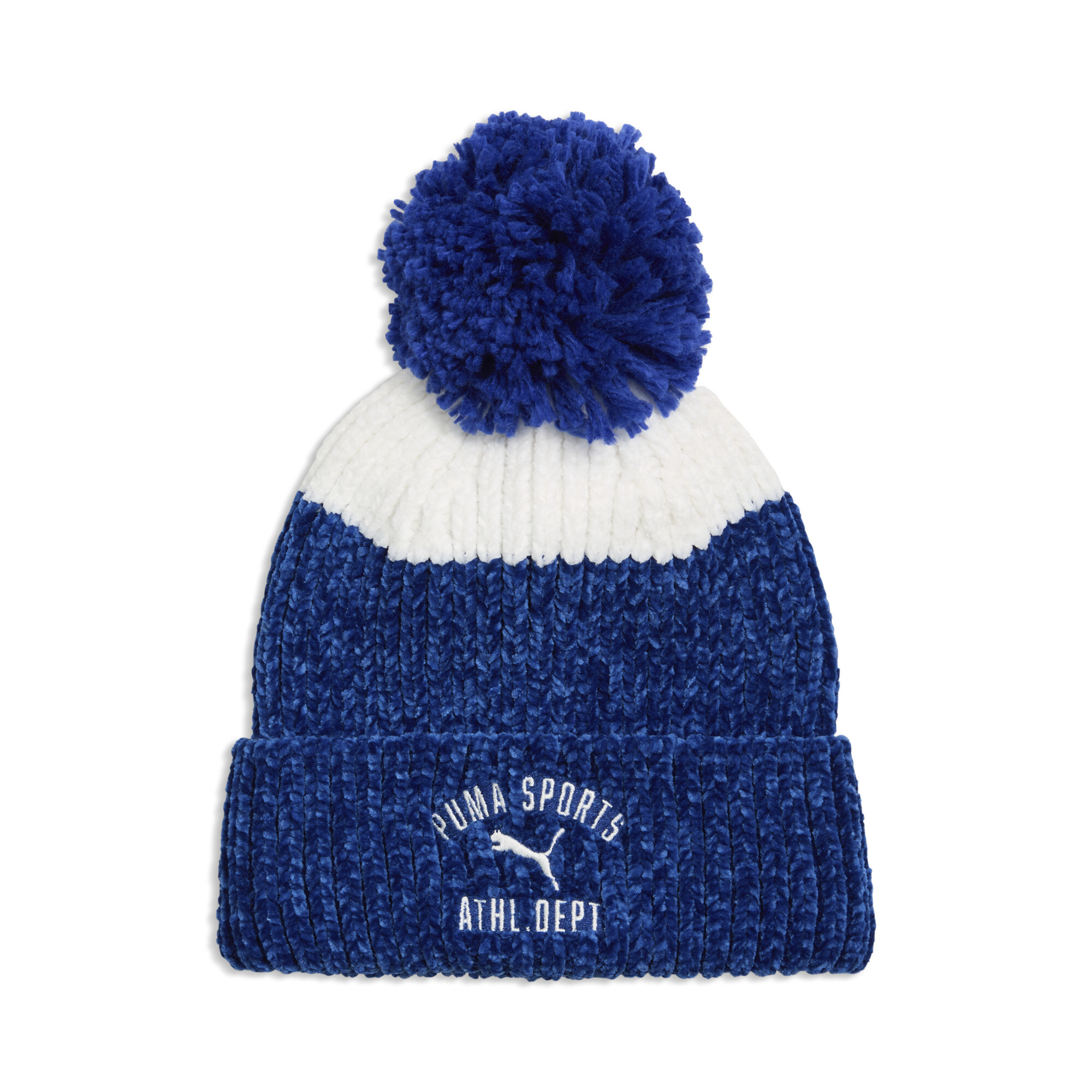 PUMA Varsity Beanie mit mittelhoher Krone und Umschlag Unisex, Accessoires, Blau, OSFA