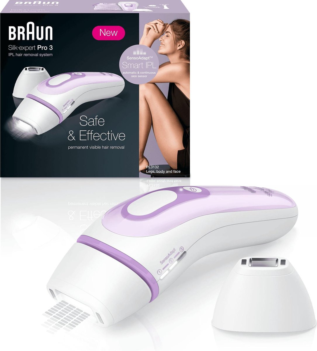 Braun Silk expert Pro 3 PL3132 Vit&Lila