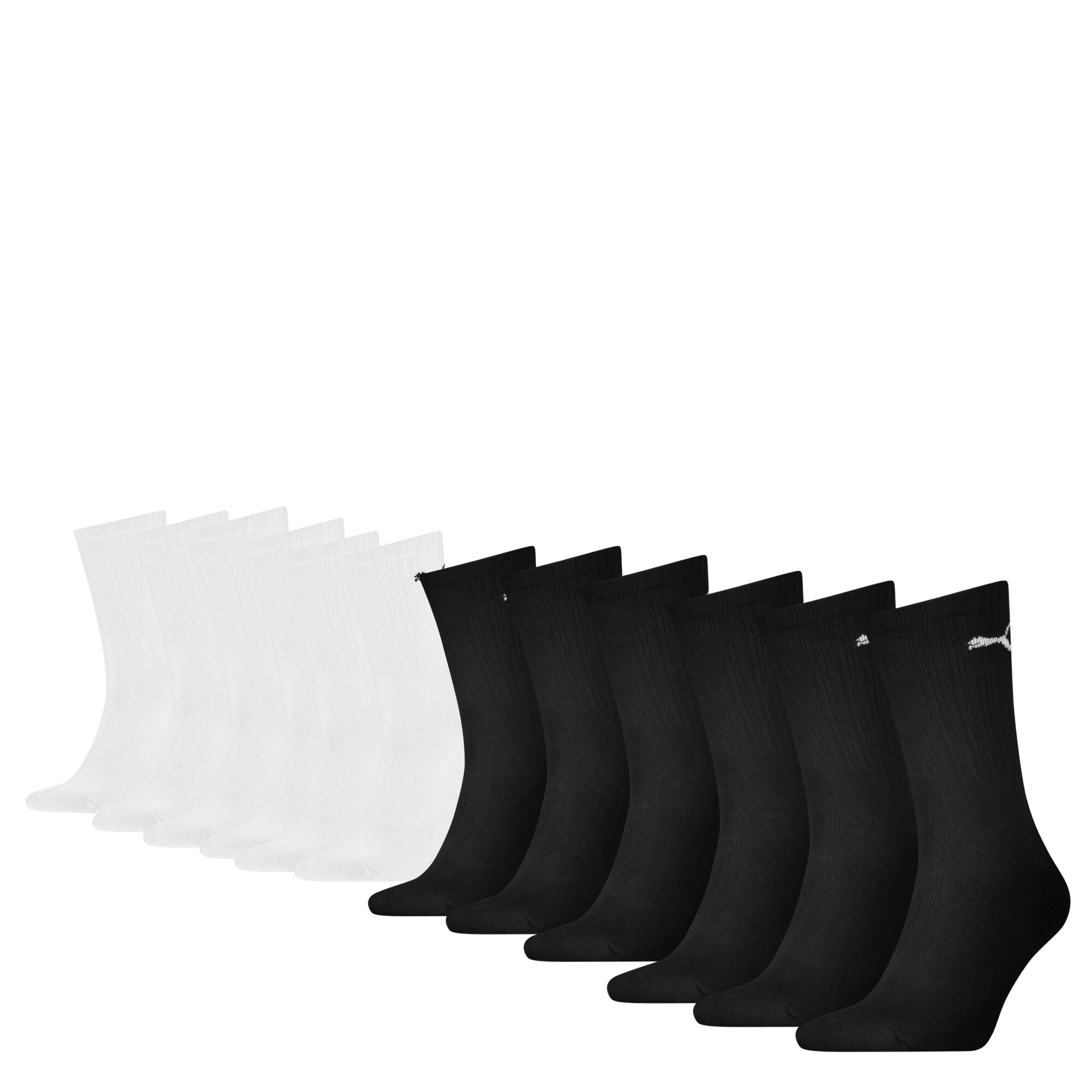 PUMA Crew Socken Unisex (12er-Pack), Kleidung, Schwarz, 39-42