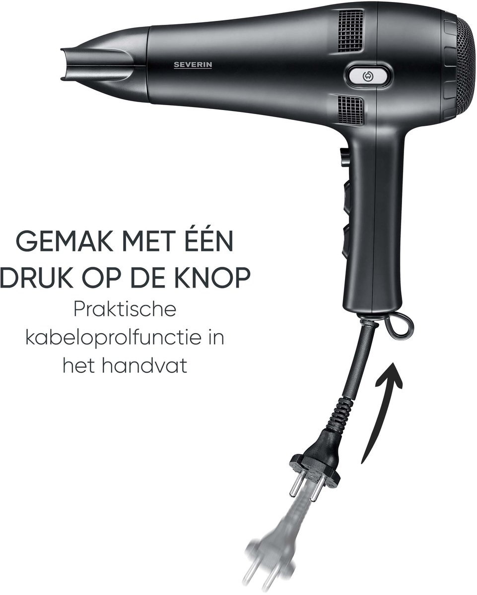 Severin Hair Dryer with retractable cable