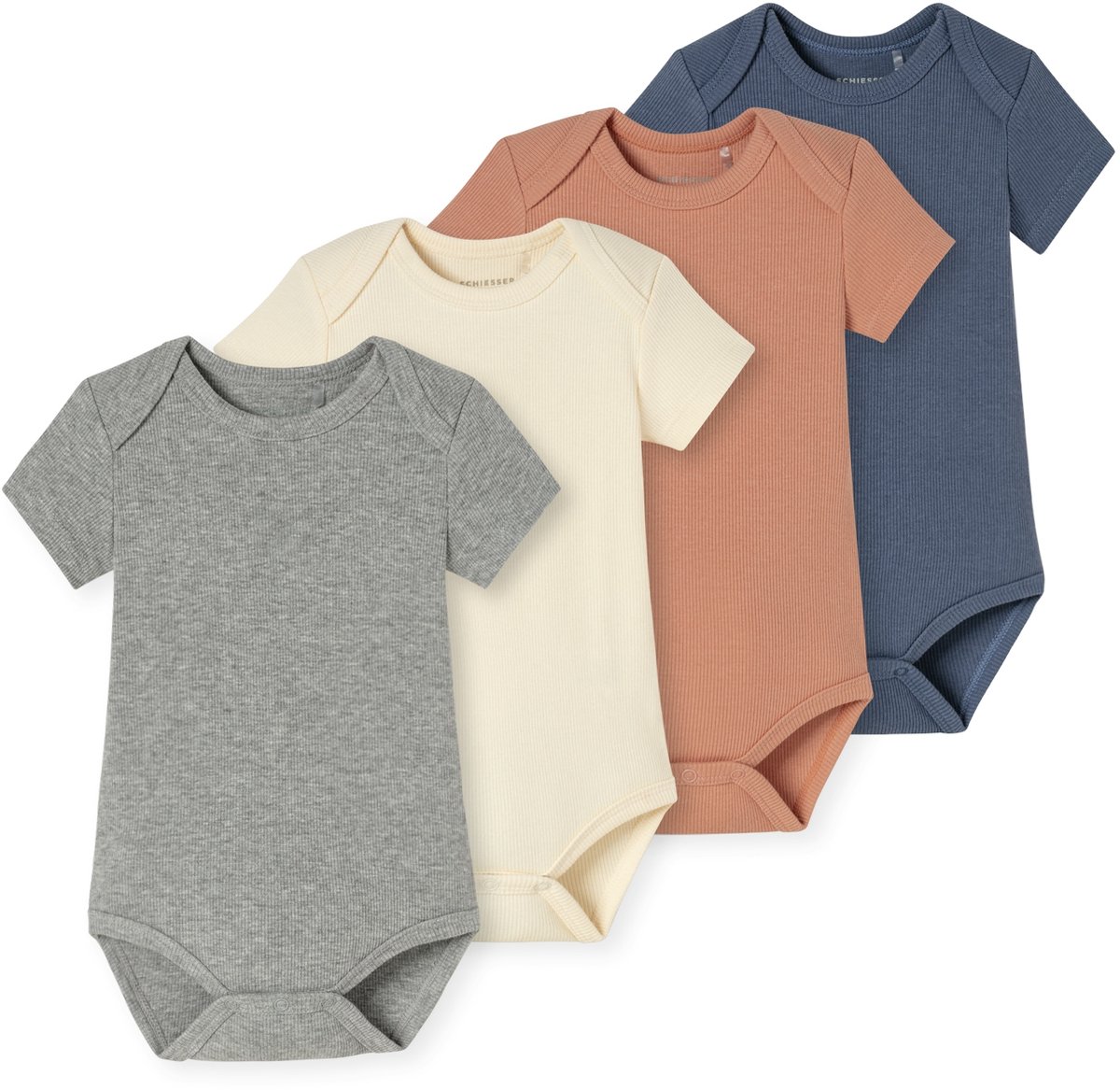 Babybodies Doppelripp kurzarm 5er-Pack mehrfarbig - Baby 86/92