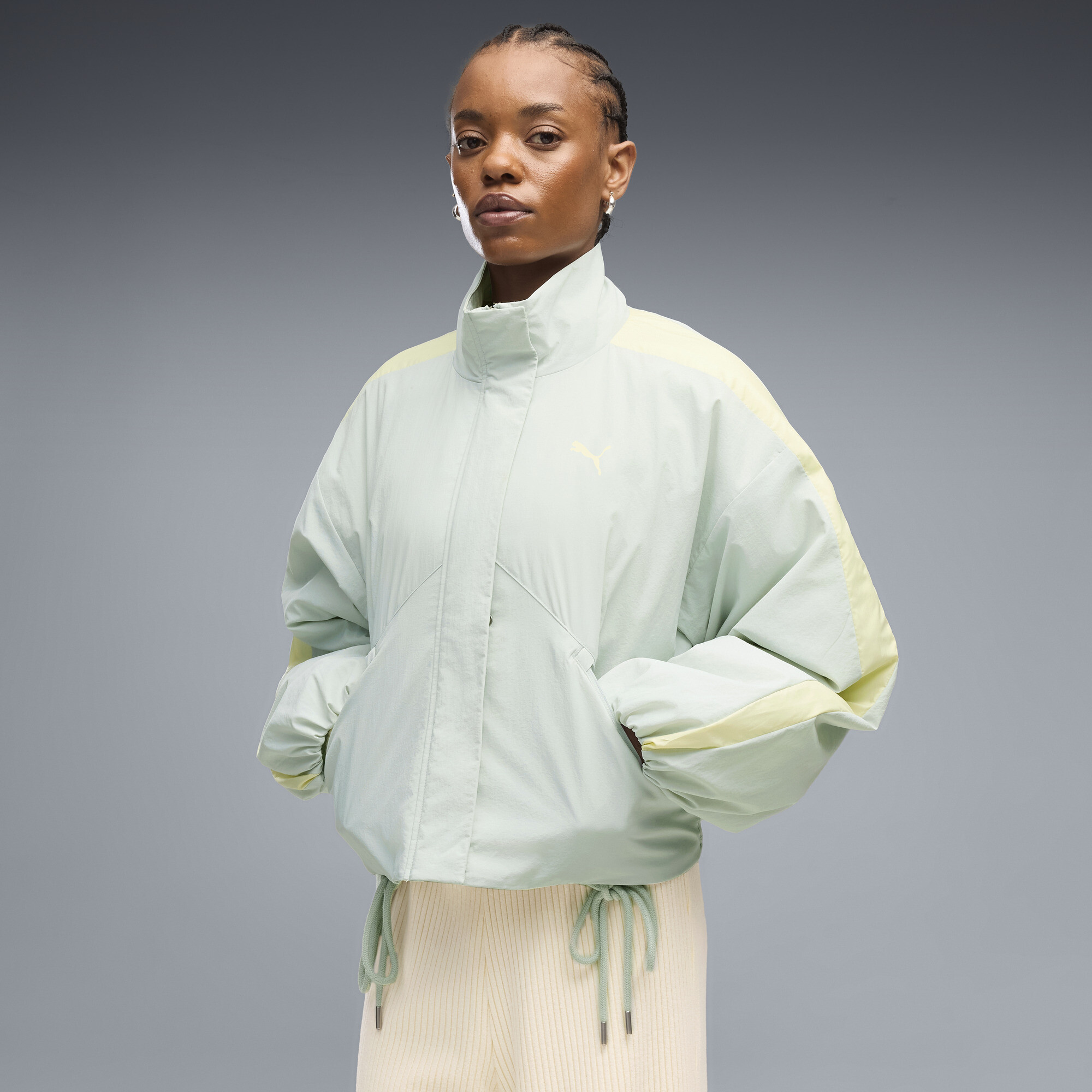 PUMA T7 PrimaLoft® Wattierte Kimonojacke Damen, Kleidung, Grün, XS