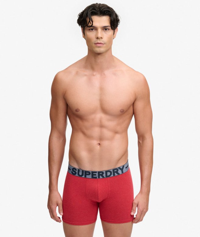 Superdry Herren Boxer Dreierpack Red - Größe: L