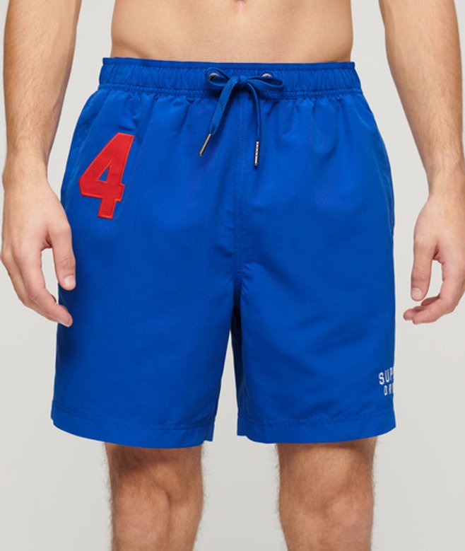 Superdry Herren 17-Zoll Polo-badeshorts aus Recyceltem Material Blau - Größe: S