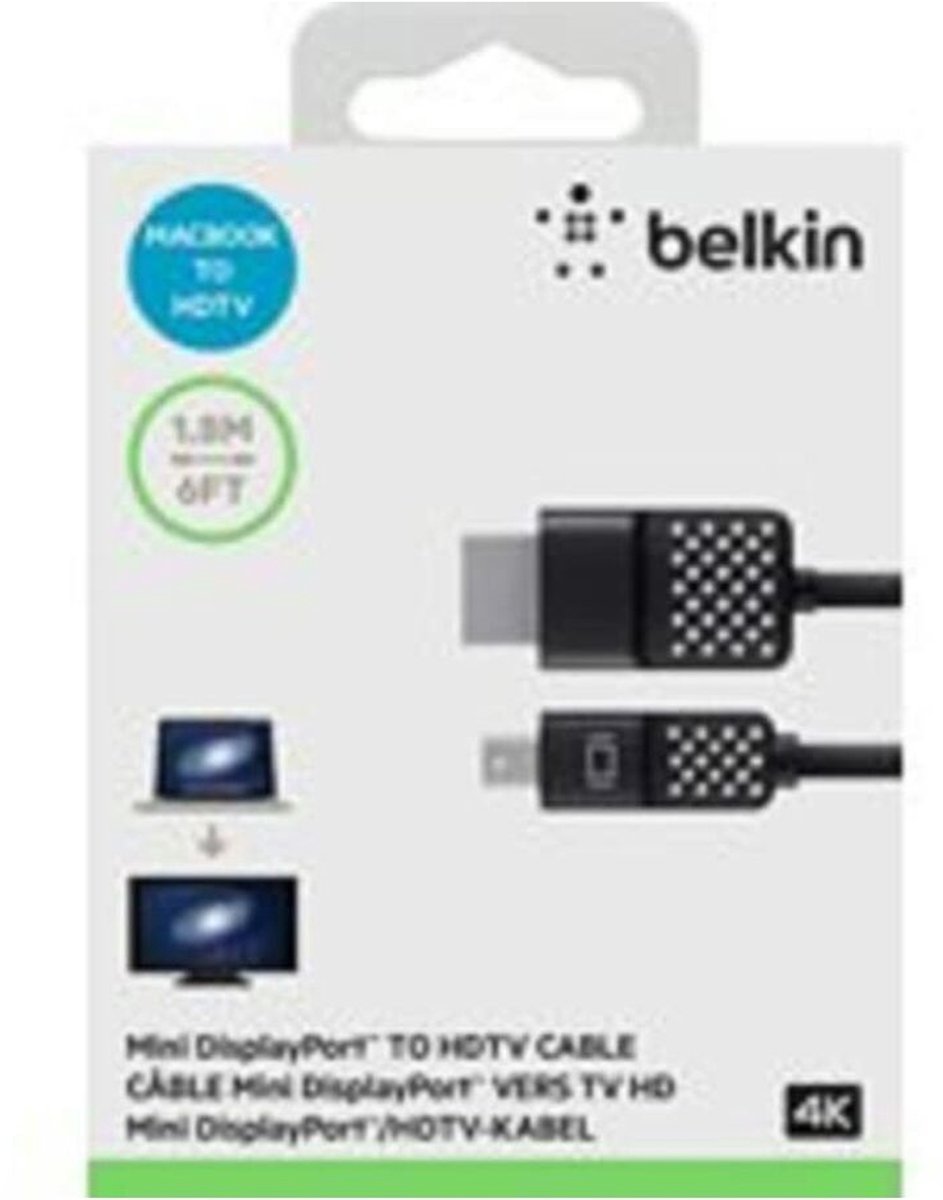 Belkin Belkin Mini Displayport auf HDMI Kabel, 1.8m, schwarz