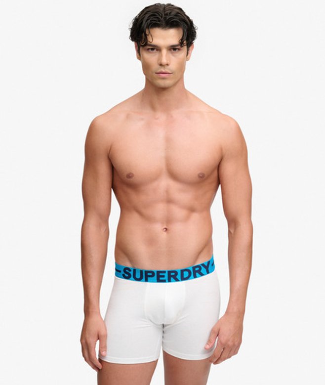 Superdry Herren Boxer Dreierpack White - Größe: L