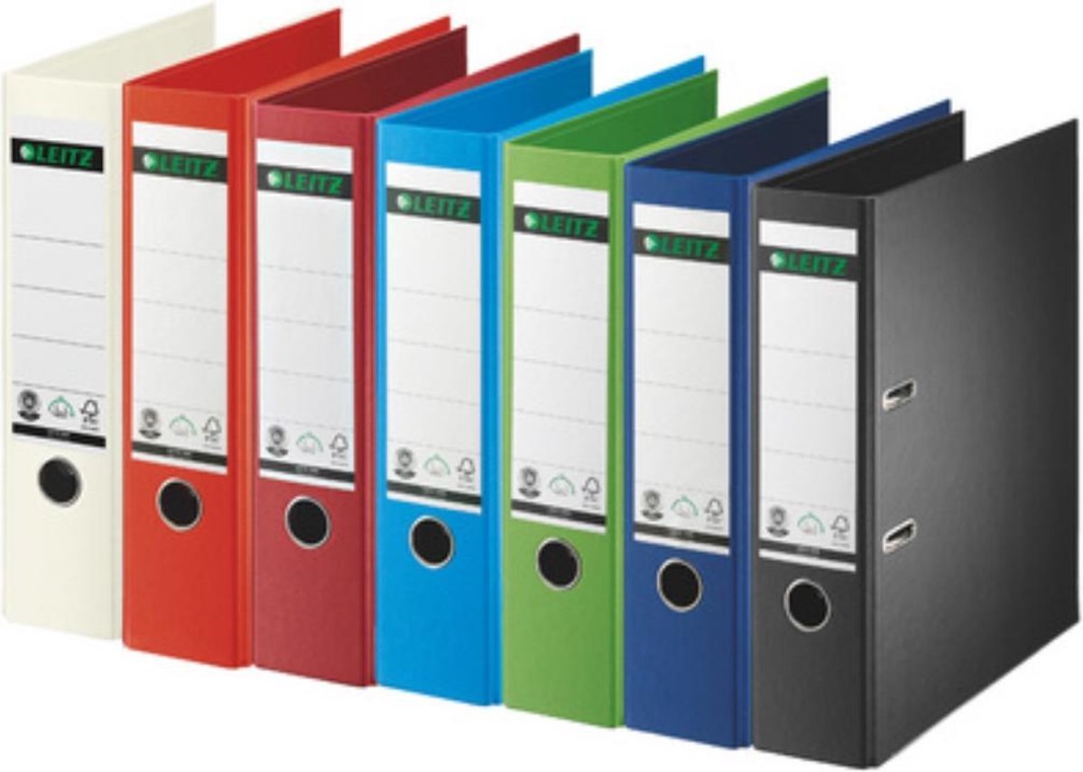 10 x Leitz Ordner Pappe A4 180 Grad 80mm rot