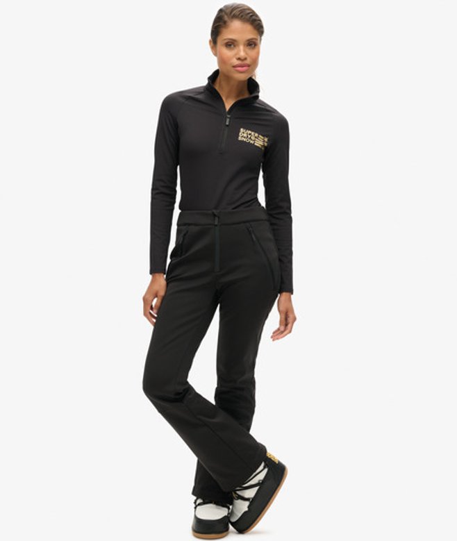 Superdry Women's Schmal Geschnittene Softshell-skihose Schwarz - Größe: 34