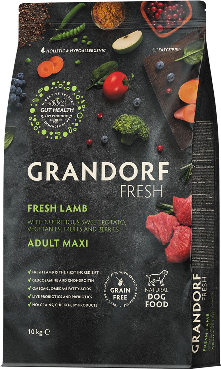 Grandorf Fresh Maxi Breeds Adult - Lamm - 10 kg
