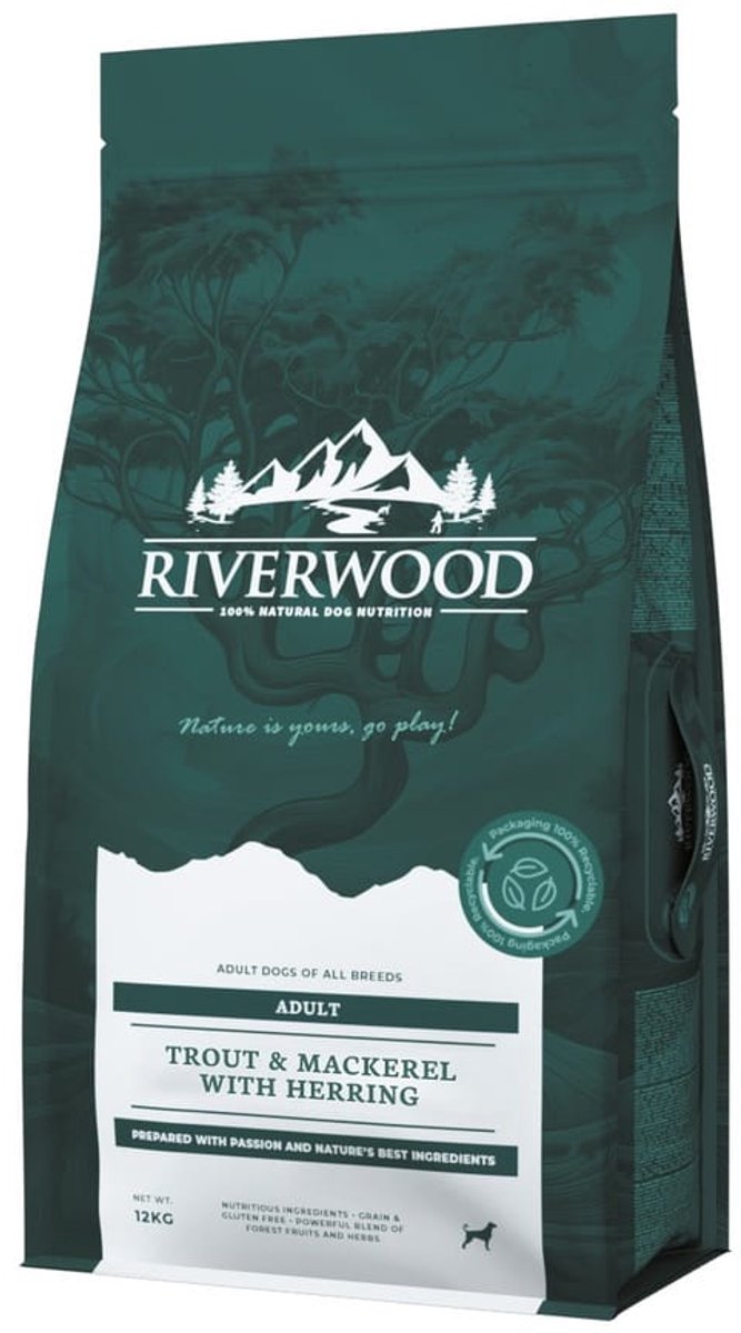Riverwood Adult Dog - Forelle & Makrele mit Hering - 12 kg