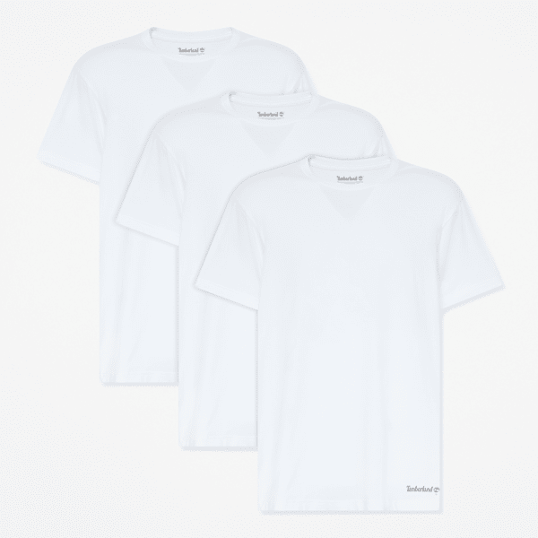 Timberland - T-shirt Basic in Confezione da 3 da Uomo bianco, Uomo, bianco, Taglia: XL