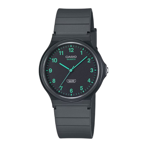 Casio MQ-24B-8BEF Classic Unisex Analog Watch - Black & Green