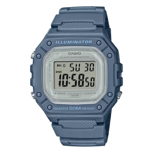 Casio W-218HC-2AVDF Illuminator Digital Watch - Avio Blue
