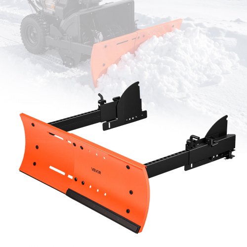 VEVOR Snow Plow Kit 559-813 mm Width Adjustable Universal Plow Attachment, for Most Snowblowers, Dual-Mode Operation, Quick to Detach, Foldable Steel Scrape Blade, Efficient Snows Clearing, Black