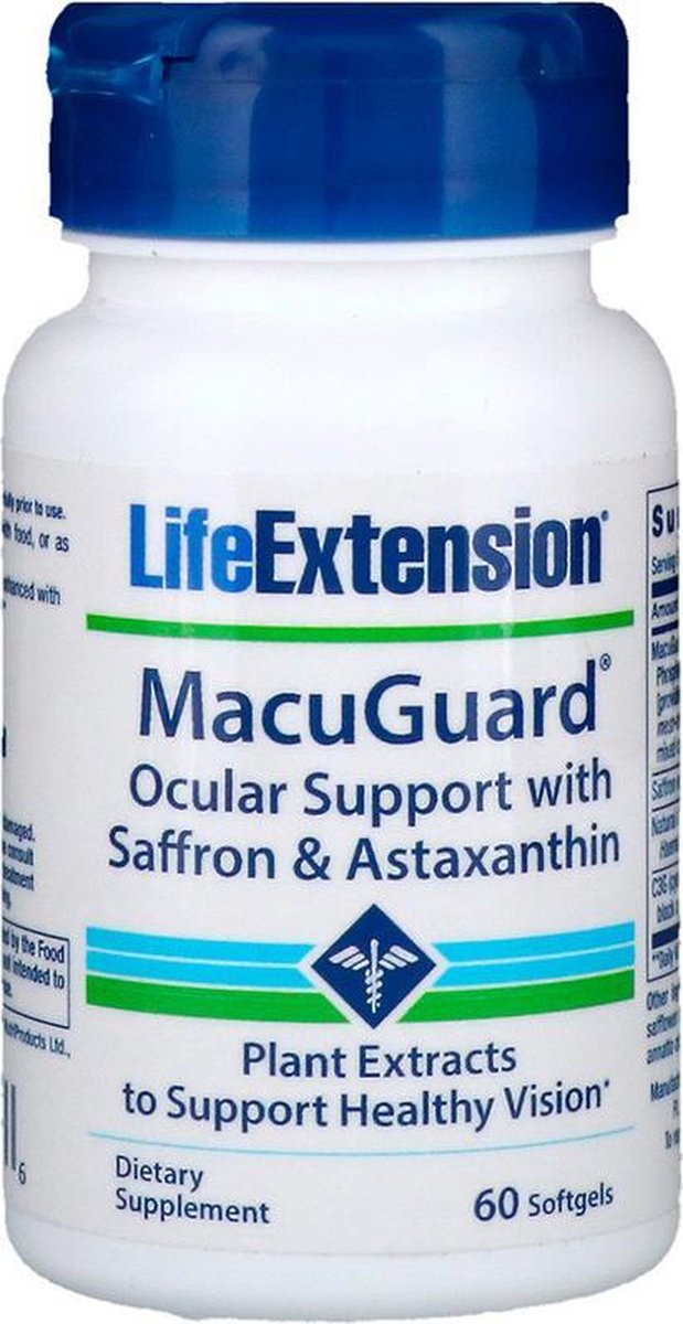 Poprawa Wzroku Life Extension MacuGuard Ocular Saffon&Astaxa 60caps