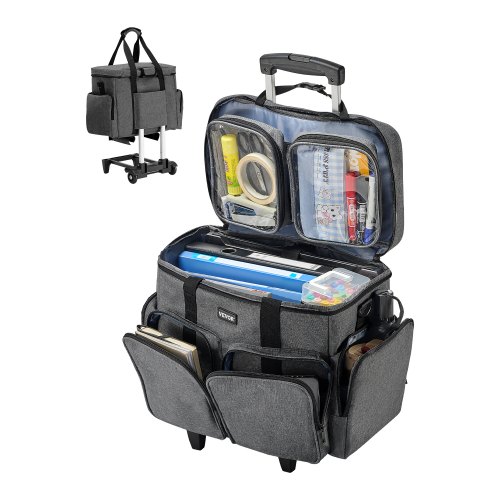 VEVOR Rolling Laptop Bag 15.6 Inch (39,6 cm) Wheeled Computer Bag for Women & Men Gray