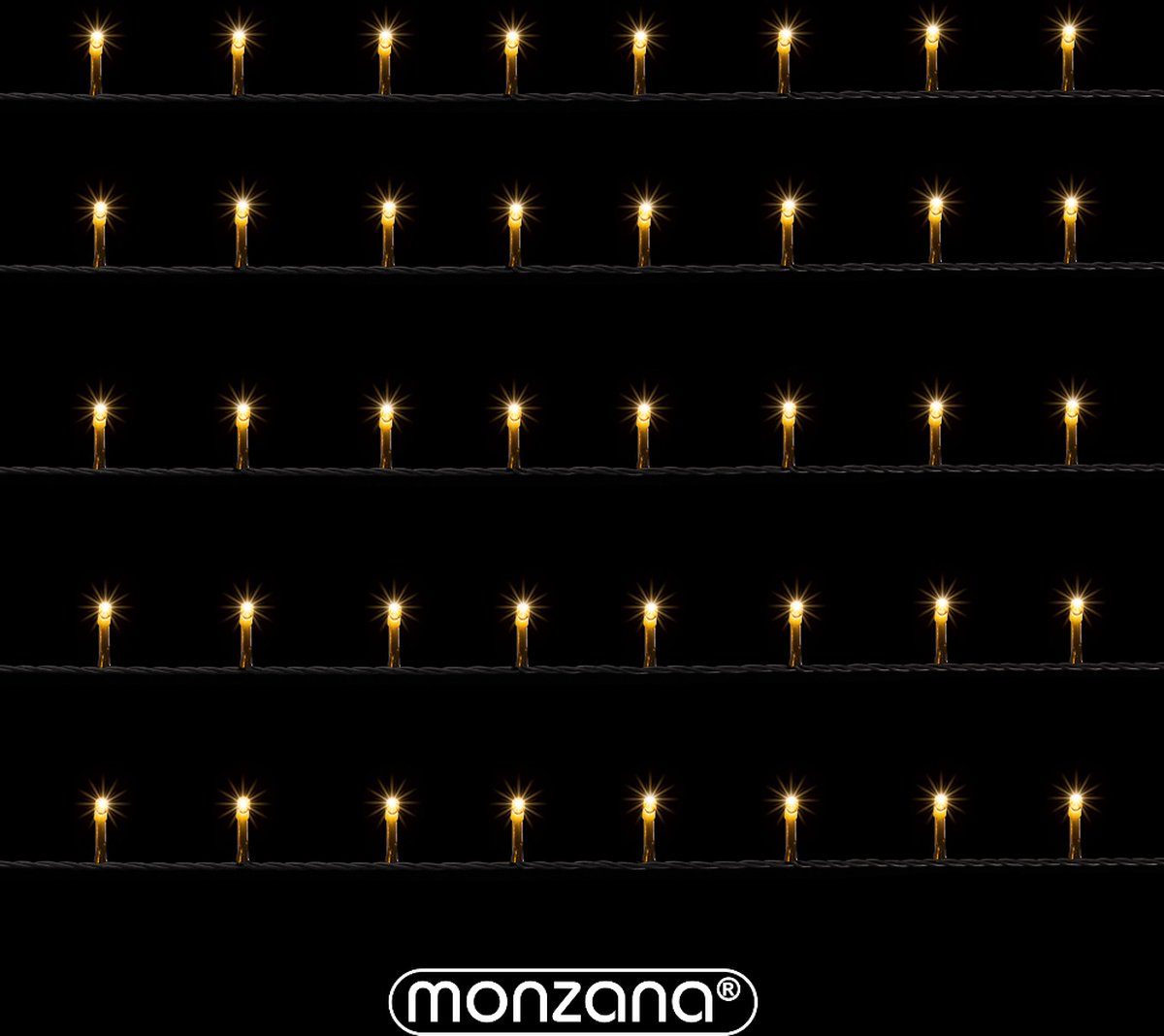 Łańcuch świetlny 400 LED IP44 40m Ciepły Biały Czarny Kabel