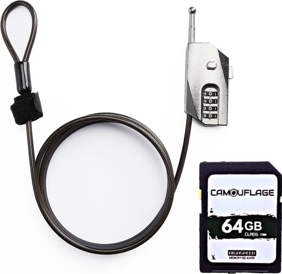 Camouflage Camouflage Anti theft wildcamera lock + SD card 64GB