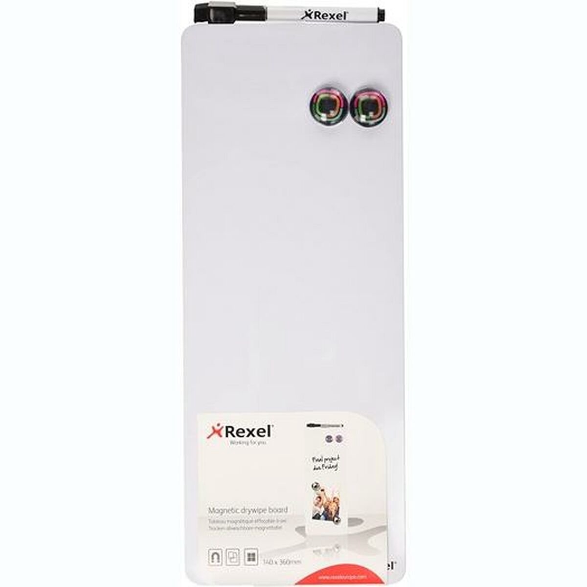 6 x Nobo Whiteboard Mini magnetisch 140x360mm weiß